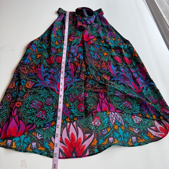Vintage Nicole Miller Artelier Womens Black Multicolor Floral Silk Halter Top - Picture 10 of 10